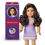 American Girl Truly Me 18-inch Doll #121 with Brown Eyes, Dark-Brown Hair, Lt-to-Med Skin, T-Shirt Dress, for Ages 6+