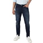 Campus Sutra Men's Regular Fit Denim Jeans (SCSS23JN_SHDKTP_M_PLN_DBU_Dark Blue-02_36)