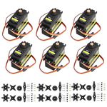 diymore 6PCS Metal Gear High Speed Torque Digital Servo Motor for RC Helicopter Airplane Car Boat Robot controls