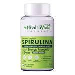 HEALTH VEDA ORGANICS PRIVATE LIMITED Plant Based Spirulina, 2000 mg | 120 Veg Capsules I Supports Weight Management & Boosts Immunity | For both Men & Women