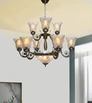 Carsten Antique Design with Black Antique Color Chandelier, Jhoomer Ceiling Light, Hanging Light to Décor Home/Living Room/Bedroom/Office/Dining/Cafe/Restaurants, (12 Light)