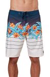 O'NEILL Men's Water Resistant Hyperfreak Stretch Swim Boardshort, 20 Inch Outseam | Mid-Length Swimsuit |