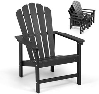 Mguio Stacking Adirondack Chair, HDPE All-Weather Adirondack Chair, Patio Stackable Chair, Patio Adirondack Chair, Plastic Fire Pit Chair for Lawn Outdoor Porch Garden Backyard Deck