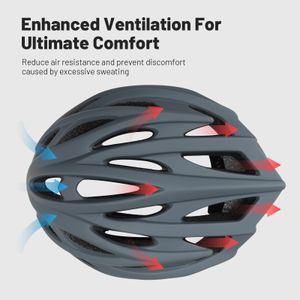 Favoto Adult Bike Helmet – Lightweight Adjustable Cycling Helmet, Matte Gray 59-61cm