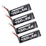 SoloGood 4Pcs Emax 1S 450mAh LiPo Battery Tinyhawk Whoop Battery HV 3.8V 80C PH2.0 LiPo for Cinewhoop Quadopter Micro FPV Racing Drone