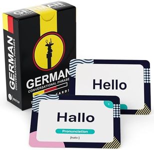 German Conversational Phrase Flash Cards - 75 Beginner Sayings for Travel, Memory, Quick Reference - Educational Language Learning Resource Tool - Fun Play - Kids, Students, Classroom, Homeschool