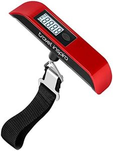 Travel Inspira Luggage Scale, Digital Luggage Scales, Baggage Scale with Backlit LCD Display,110LB / 50KG, Battery Included (Red)