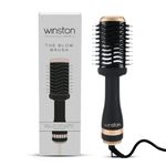 WINSTON 2-In-1 Hair Styling Blow Brush For Women - 1200 Watts|Hot Air Brush, Black