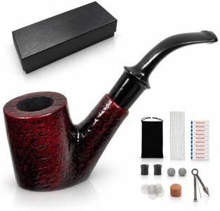 Pipevanta Solid Wood Tabletop Tobacco Pipe, Handmade Gift Set, 10 Piece Set