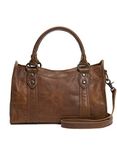 FRYE Women's Melissa Satchel, Dark Brown, One Size