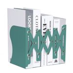 ALXBSONE Adjustable Book Ends Expandable Metal Bookends for Shelves Bookends for Heavy Books for Office, Books, Journals, Extends up to 19 Inches(Green)