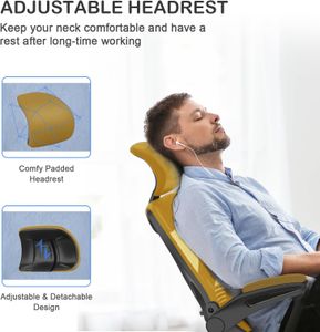 YONISEE Ergonomic Office Chair – High Back, Lumbar Support, Adjustable Headrest