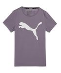 Puma Girl's Printed Regular Fit T-Shirt (587007_Pale Plum