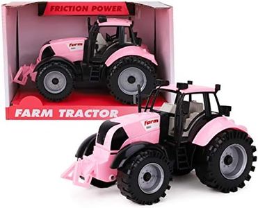 Toyland Friction Powered Farm Tractor with Opening Bonnet in Pink