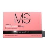 Derma Protein Bleach Cream Marshmallows Skincare | Skin Brightening Bleach Activated Protein Formula, Anti-Tan & Pigmentation Face Bleach | 500g with Post and Pre-Serums