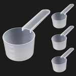 Washing Powder Scoop, 4 Pcs Measuring Scoop, 10ml, 20ml,30ml, 40ml Scoop for Powder, Protein Scoop, 40ml Scoops, 40ml Scoop for Protein Creatine Liquids Cooking Fitness Kitchen