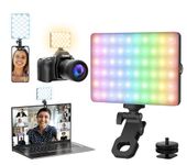 Youlisn Selfie Light for Phone, RGB Video Light with Phone Light Clip 120 LED Camera Light Portable 360° Full Color Photography Lighting, 3000mAh DSLR Lighting for Camera/Iphone/Pictures/Photo/Vlog