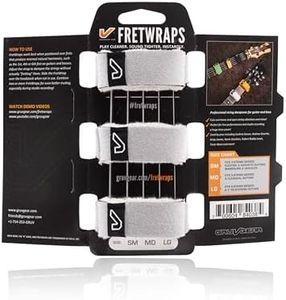 Gruv Gear FretWraps Stone Guitar String Dampener for Bass, Electric, Acoustic & Extended Range Guitars in Studio, Live & Practice - Resonance for Tapping & Recording - White - Pack of 3