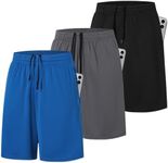 ZENGVEE 3 Pack Men's Running Shorts