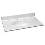 Design House 586198 Cultured Marble Vanity Top 31x19, Solid White