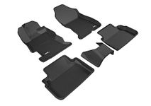 3D MAXpider All-Weather Floor Mats for Subaru Impreza 2017-2022 / Crosstrek 2018-2022 Custom Fit Car Floor Liners, Kagu Series (1st & 2nd Row, Black)