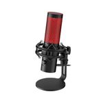 HyperX QuadCast 2 – USB Microphone for Gaming, Streaming and Podcasting, with On-Board Controls, LED Lighting, Removable Shock Mount, PC, Mac, PS5, PS4, USB-C - Black