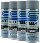 Steel-It 1002B Polyurethane Aerosol, Industrial Paint Coatings, Weldable, Easy to Apply - Steel Gray (4 Pack)