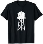 Vintage Distressed Water Tower Tank Elevated Potable H2O T-Shirt