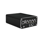 HUNSN Micro Firewall Appliance, Mini PC, OPNsense, VPN, Router PC, Intel Core I5 1240P, RJ50f, AES-NI, 4 x 2.5GbE I226-V, 2 x SFP+ Optical 10Gbe 82599ES, 8G RAM, 128G SSD