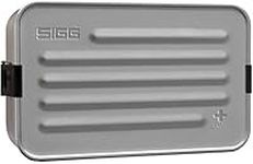 SIGG - Metal Lunch Box Plus - Food Container with Compartments - Swiss Design - Dishwasher Safe - Ultra Light - S/L