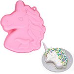 Unicorn Cake Pan, BPA Free and Non-Stick Pony Horse Head Silicone Baking Tray Mold for Girls Unicorn Birthday Party Bakeware Supplies Utensils Tools