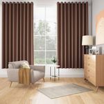 Wakefit Curtains 7 feet Long Set of 2, Blackout Curtains, Door Curtains 7 feet, Curtains for Living Room, Polyester Solid Curtains,Decoration Items for Home Décor, Diwali Gifts (Keoti Brown)