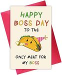 Ygyhiey Cute Taco Boss Day Card for Boss, Happy Boss Day Card from Employee Staff Coworker, Employee Appreciation Gifts Card for Boss, Boss Day Decorations for Women Men, National Boss Day Gifts