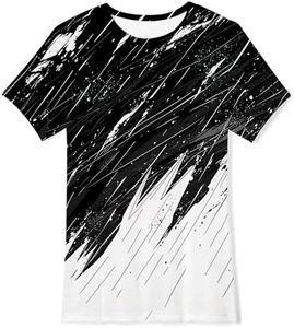 AIDEAONE Camisetas de Verano tee para niños niñas de 9 a 12 años (M)