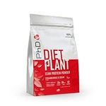 PhD Nutrition Diet Plant, Vegan Protein Powder Plant Based, Strawberries and Cream, High Plant Protein, 40 Servings Per 1 kg Bag