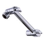 TRUSTMI 4 Inch Brass Shower Arm Shower Head Combo Adjustable Height Arm Mount, Chrome