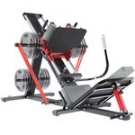 U-MAX 2-in-1 Leg Press & Hack Squat Machine for Home Gym, Linear Bearing System, Solid Steel Frame, Heavy-Duty Lower Body Strength Training Equipment