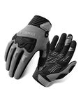 INBIKE Mountain Bike Gloves Cycling Mens MTB Bicycle Cycle for Men Road Padded Accessories Racing Gym Touchscreen Full Finger Womens Grey L