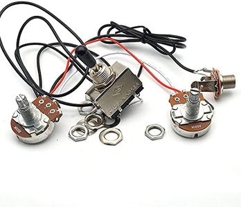 SAPHUE Guitar Wiring Harness, Guitar Prewired Harness Humbucker Wiring Harness Prewired 3 Way Chrome Box Toggle Switch 500K Pots for Electric Guitar with 2 Humbuckers