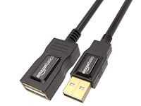 Amazon Basics USB 2.0 A-Male to A-Female Extension Cable, 1 m/3.3 Feet, Black