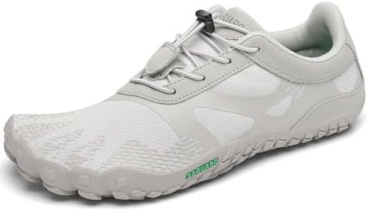 SAGUARO Barefoot Shoes Men Wide Toe Box Minimalist Trail Runner Sneakers Mens Fitness Gym Shoe Vitality III Size US 12.5 Women/10.5 Men Leaden Grey
