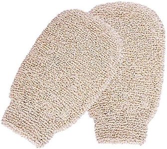 Pack of 3 Bath Shower Gloves Mitts for Exfoliating and Body Scrubber, Bamboo Fiber Bath Spa Shower Scrubber Loofah, Eco Friendly Exfoliating Tool