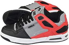 Osiris Men's Peril Skate Shoe, Grey/Red, 9