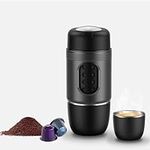 STARESSO Mini Portable Espresso Machine, 2 in 1 Extra Small Travel Coffee Maker Compatible Nespresso Original Capsules and Compatibles, Perfect for travel, camping, hiking