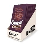 Vegan Chocolate - Ombar Centres Hazelnut Truffle (70g x 10 Bars) Organic Fair Trade, Dairy and Gluten Free Chocolate