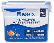 BIONIX Saltwater Master Test Kit (200 Tests) | ph Ammonia Nitrite & Nitrate Test kit for Aquarium.