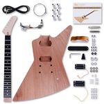 Leo Jaymz DIY Electric Guitar Kits - Mahogany Body, Mahogany Neck and Ebony Fingerboard - Fully Components Included