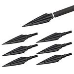 Huntingdoor 12pcs Updated Screw-In Broadheads 135 Grain Traditional Hunting Arrow Tips Sharp Blades