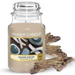 Yankee Candle Scented Candle , Seaside Woods Large Jar Candle , Burn Time: up to 150 Hours