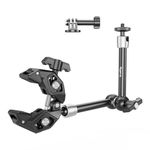 SMALLRIG Magic Arm Clamp Kit, Camera Mount Articulating Friction Arm w Super Clamp, w 1/4"-20 Screw and Thread hole, for Camera, Light, Monitor, Webcam or Action Camera ≤1.5kg, for Table, Tube 4454